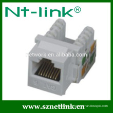 Высокое качество 90 градусов двойной IDC cat6 модуль / rj45 keystone jack